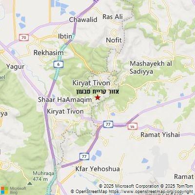 Image of אזור קריית טבעון area