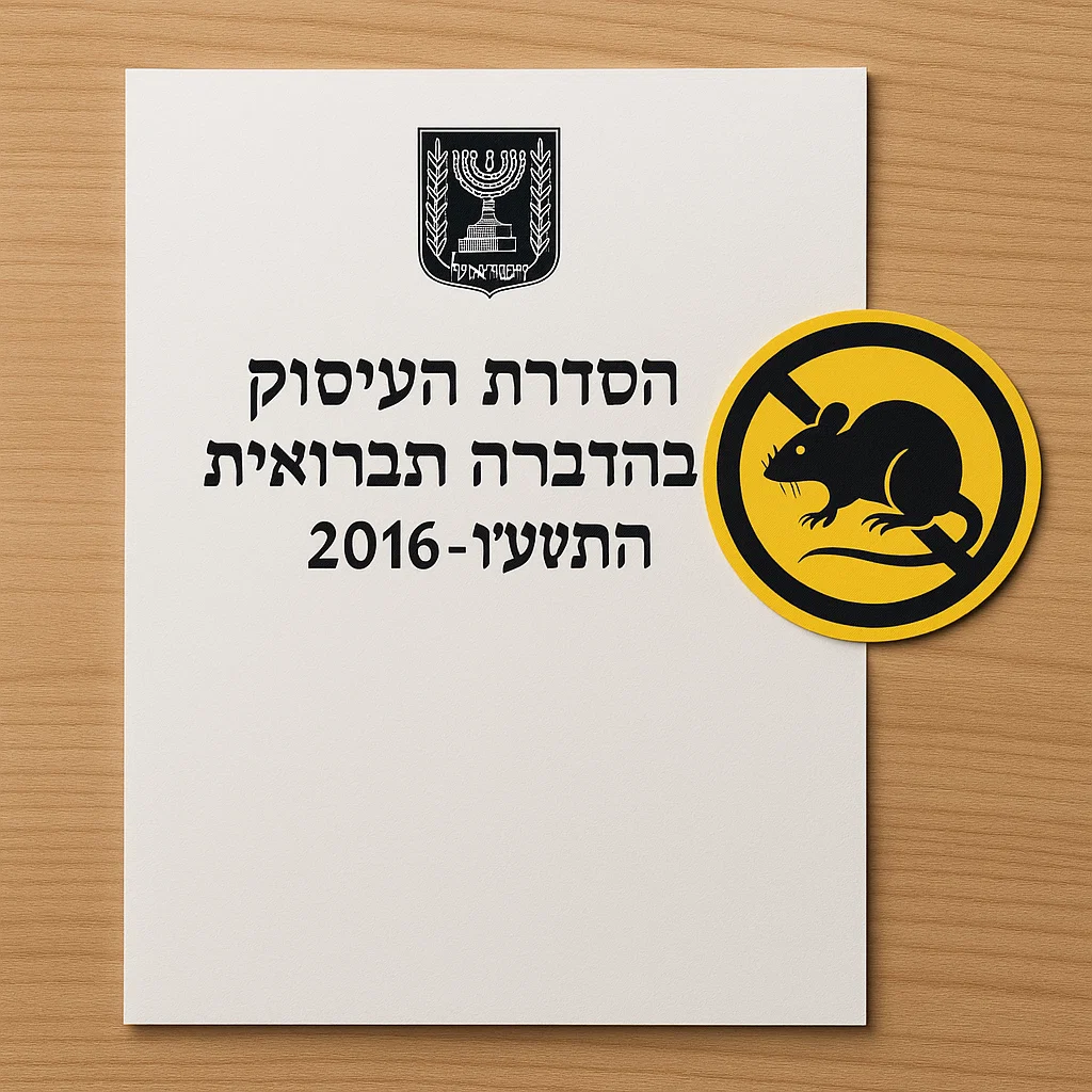 חוק הסדרת העיסוק בהדברה תברואית, התשע״ו-2016