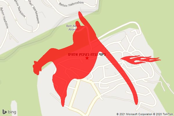 פינוי נבלה בקיבוץ אלונים