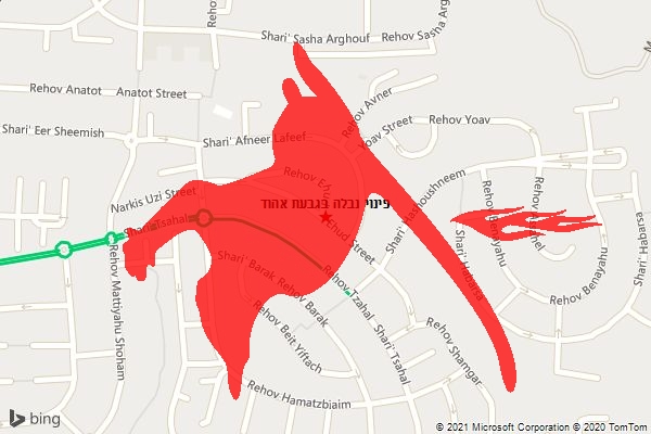 פינוי נבלה בגבעת אהוד